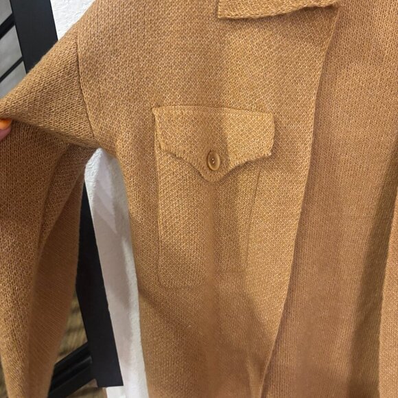 By Design Brown Cardigan with Pocket Accents - Picture 3 of 4